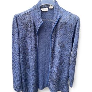 Chico's Navy Patterned Jacket